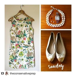 "B The Collection" Preppy Chinoiserie Pagoda Dress